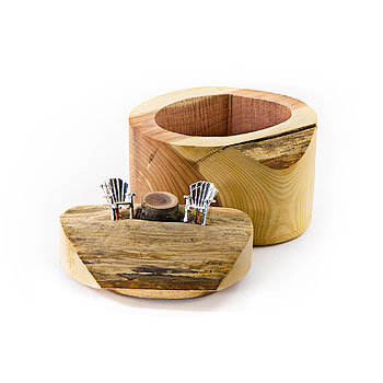 Two Muskoka Chairs Driftwood Box