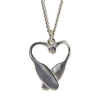 Canoe Paddle Heart Pendant