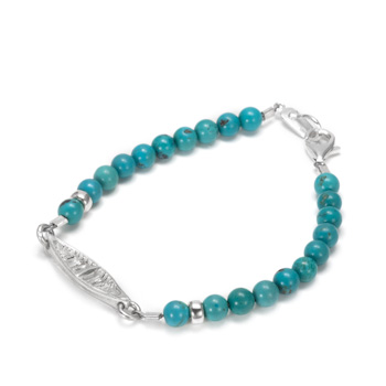 Turquoise and Canoe Bracelet