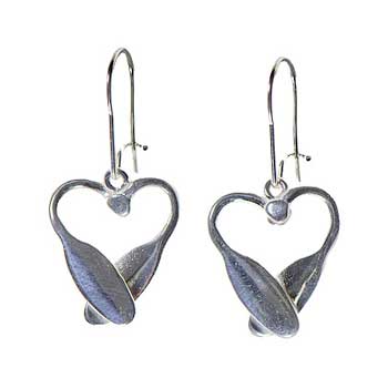 Canoe Paddle Heart Earrings